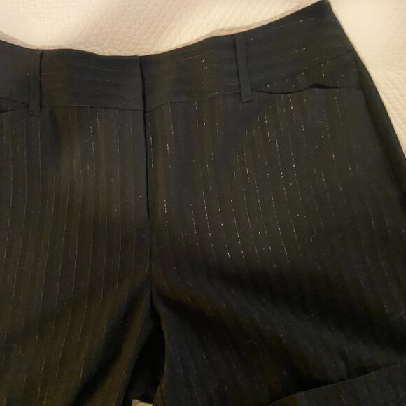 Chico's Black pants w/ metallic thread stripe 14 / Large / 2.5 Tall - Picture 7 of 7